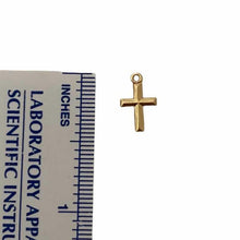 Load image into Gallery viewer, Flat Gold Cross Charm