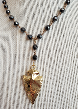 Load image into Gallery viewer, Reflective Rosary Arrowhead Necklace