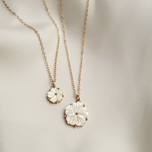 Pearlescent Flower Necklace
