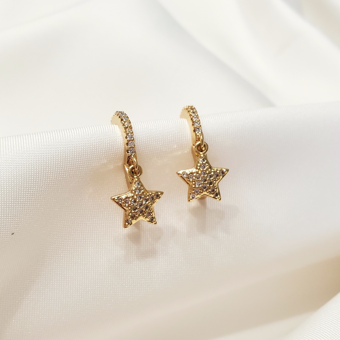 Pavé Star Earrings