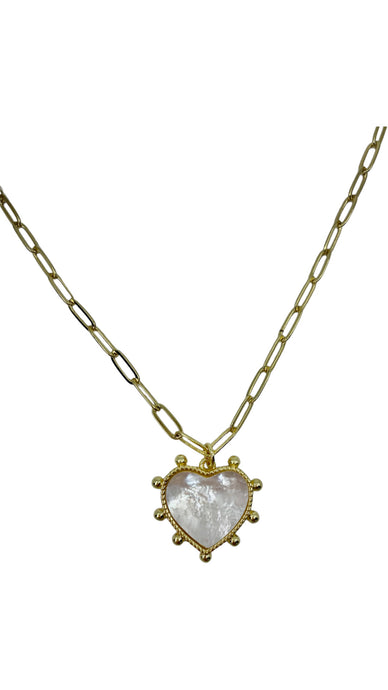 Heart Shell Pearl Necklace