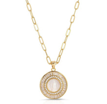 Load image into Gallery viewer, Mother of Pearl Medallion Necklace