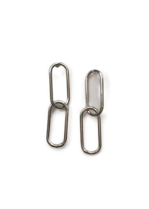 Silver Link Earrings