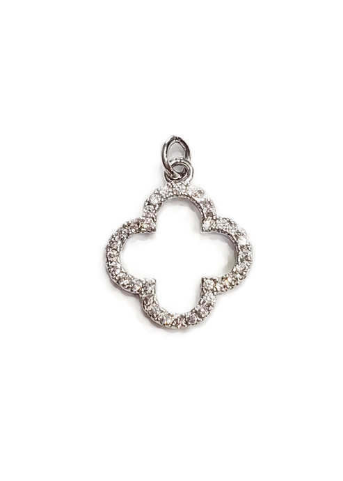 Silver Quatrefoil Charm