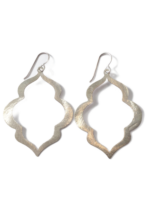 Large Silver Chandelier Earrings